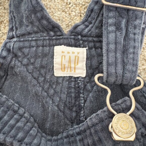 Baby Gap Kids Corduroy Overalls Blue Size 24-30 m - Picture 5 of 8